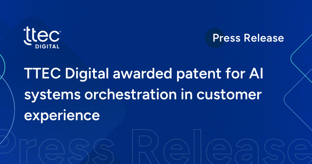 TTEC Digital awarded patent for AI systems… | TTEC Digital