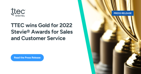 TTEC wins Gold for 2022 Stevie Awards for Sales and Customer Service