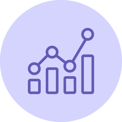 Icon Bar Line Graph