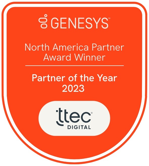 Genesys Partner of the Year 2023 TTEC Digital