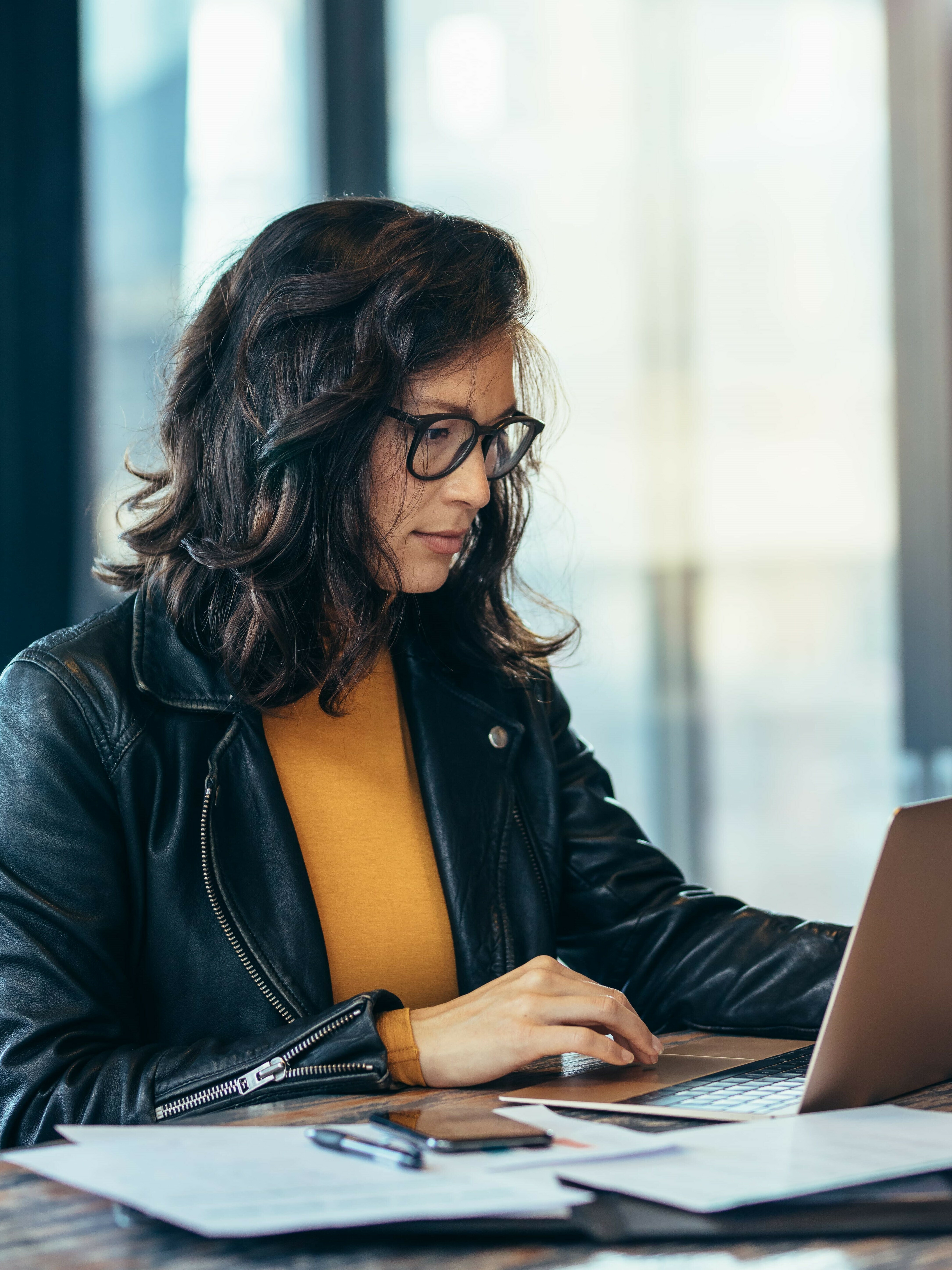 Woman at computer