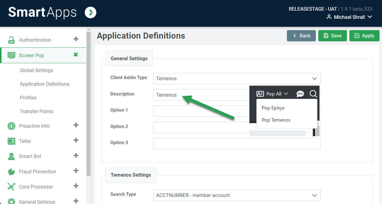 SmartApps Client can be configured to screen pop one to many applications when an interaction is delivered to the MSR.